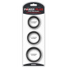 LoveToy Pack de 3 cockrings silicone SiliRing Noirs
